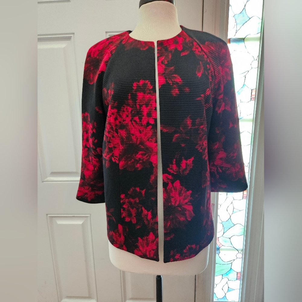 Kasper Red Black NWT Jacket 10 lined